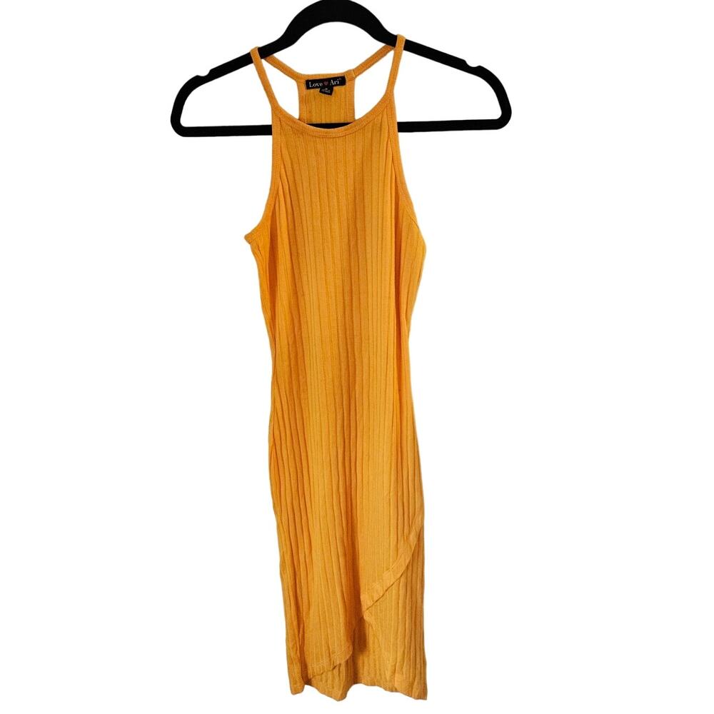 Love Ari Boutique Sunny Yellow Ribbed Midi Slip Dress | Bodycon Summer Dress